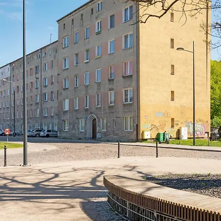 Downtown Angielska Grobla Street Gdansk